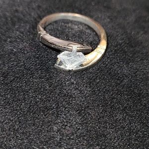 925 Sterling Silver Lab Created Diamond Ring